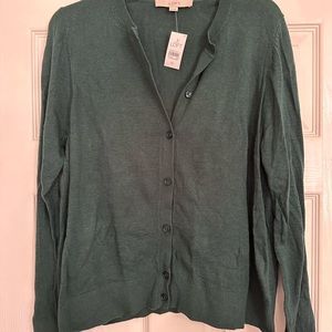 Ann Taylor Loft green cardigan. New with tags in size XL. Women’s